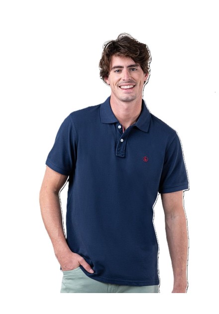 EL GANSO POLO PIQUE GARMENT DYED MARINO 1100s240014