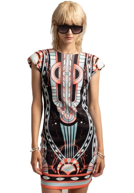 PEACE & CHAOS  VESTIDO MINI BODYCON SIMETRIA S24905