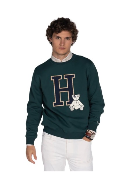 HARPER AND NEYER SUDADERA HARVARD GREEN BOTTLE  404124024