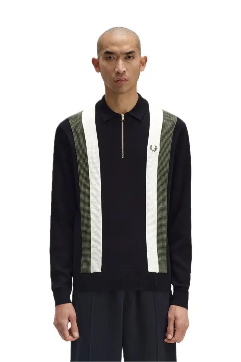 9409_1_V1 FRED PERRY JERSEY HOMBRE K1354 102 NEGRO - Imagen 1