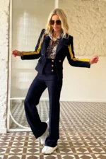 CAMALEONICA PANTALON MUJER PANTALON CELESTINA MARINO - Imagen 4