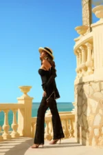 CAMALEONICA PANTALON MUJER PANTALÓN RUPICOLA NEGRO - Imagen 3