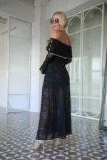 CAMALEONICA VESTIDO MUJER VESTIDO LUMILOBO NEGRO - Imagen 4