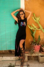 CAMALEONICA VESTIDO MUJER VESTIDO ZAPULLÍN NEGRO - Imagen 3