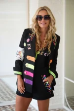 CAMALEONICA ABRIGO MUJER ABRIGO TENCA NEGRO - Imagen 2