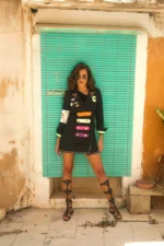 CAMALEONICA ABRIGO MUJER ABRIGO TENCA NEGRO - Imagen 3