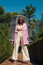 CAMALEONICA ABRIGO MUJER ABRIGO GARZA ROSA - Imagen 4