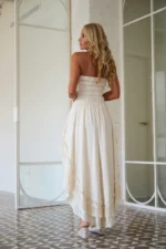 CAMALEONICA VESTIDO MUJER VESTIDO SAELIS CRUDO - Imagen 4