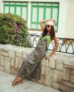 CAMALEONICA VESTIDO MUJER VESTIDO CALIX NEU MARRON - Imagen 6
