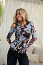 CAMALEONICA CAMISETAS TOP KELWIN ESTAMPADO